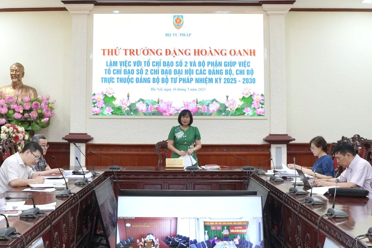 Bảo đảm các điều kiện để tổ chức thành công Đại hội đảng bộ các cấp tiến tới Đại hội đại biểu Đảng bộ Bộ Tư pháp nhiệm kỳ 2025 - 2030