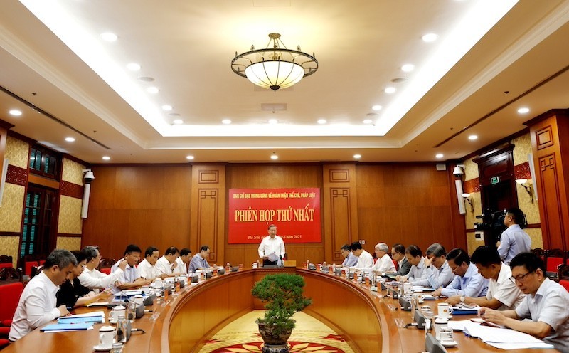 Kết luận của Tổng Bí thư tại Phiên họp thứ nhất Ban Chỉ đạo Trung ương về hoàn thiện thể chế, pháp luật