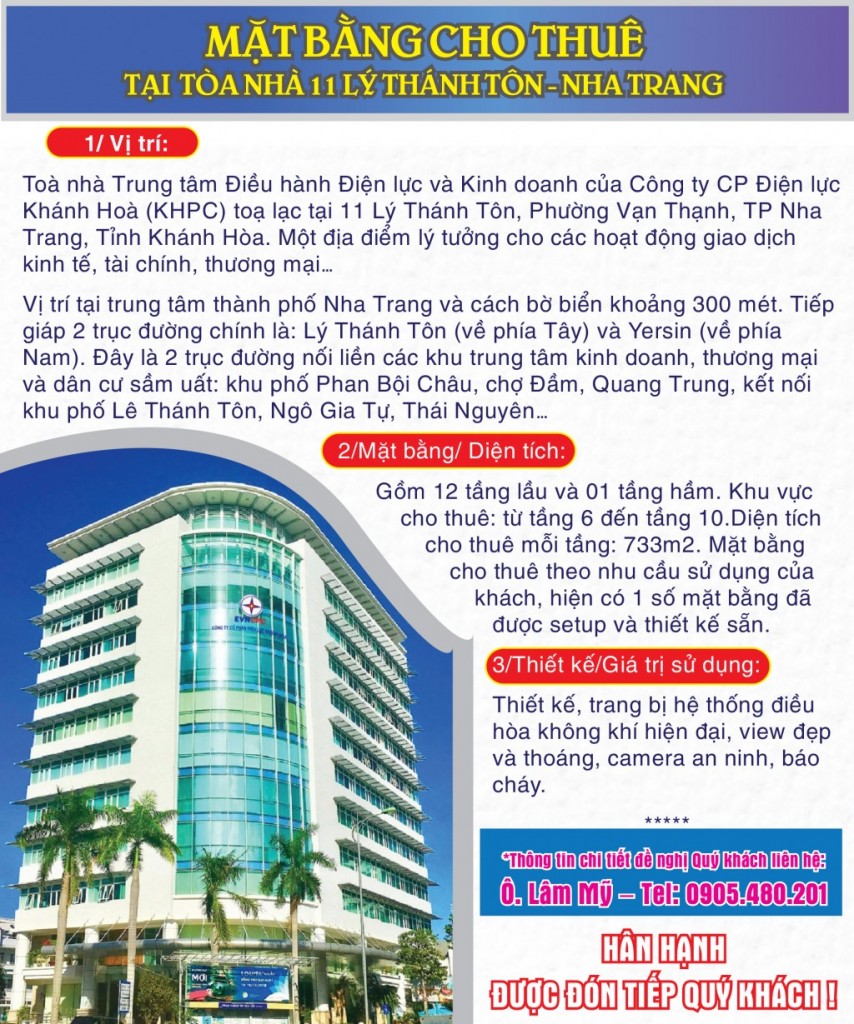 MẶT BẰNG CHO THUÊ