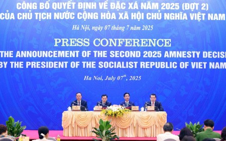 Công bố Quyết định của Chủ tịch nước về đặc xá đợt 2 năm 2025 nhân dịp kỷ niệm 80 năm Quốc khánh nước Cộng hòa xã hội chủ nghĩa Việt Nam