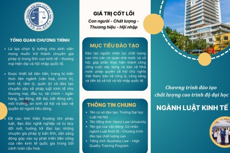 chuong trinh dao tao chat luong cao trinh do dai hoc nganh luat kinh te truong dai hoc luat ha noi