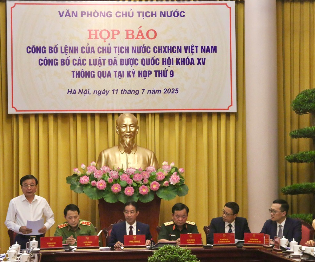 Công bố Lệnh của Chủ tịch nước đối với 09 luật được thông qua tại Kỳ họp thứ 9, Quốc hội khóa XV