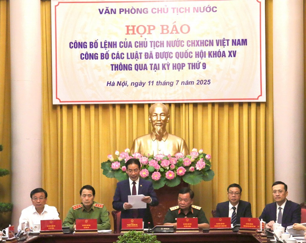 Công bố Lệnh của Chủ tịch nước đối với 09 luật được thông qua tại Kỳ họp thứ 9, Quốc hội khóa XV