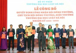 Lễ công bố Quyết định công nhận Hội đồng Trường, Chủ tịch Hội đồng Trường, Hiệu trưởng Trường Đại học Luật Hà Nội nhiệm kỳ 2025 - 2030