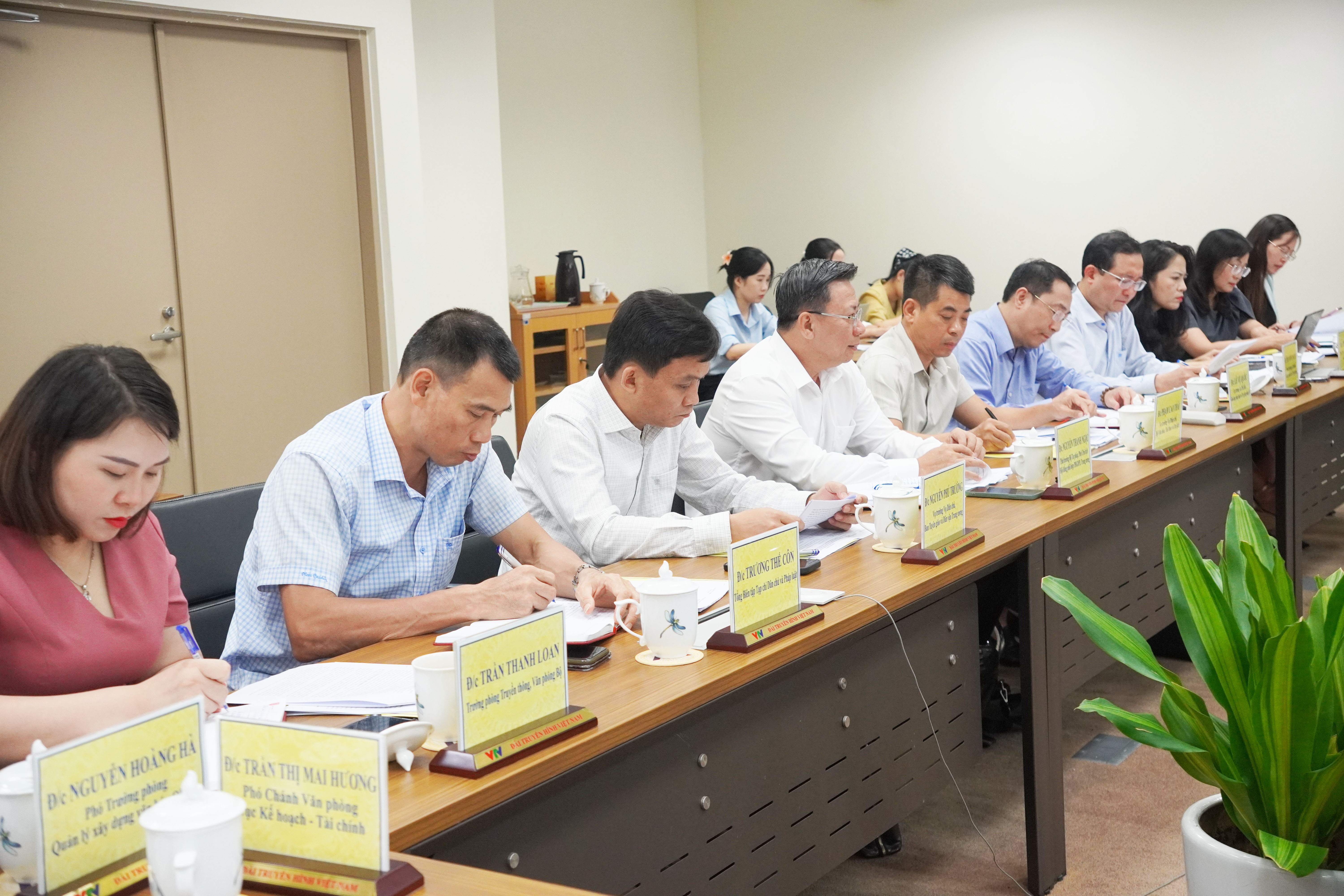 Hội đồng phối hợp phổ biến, giáo dục pháp luật Trung ương làm việc với Đài truyền hình Việt Nam