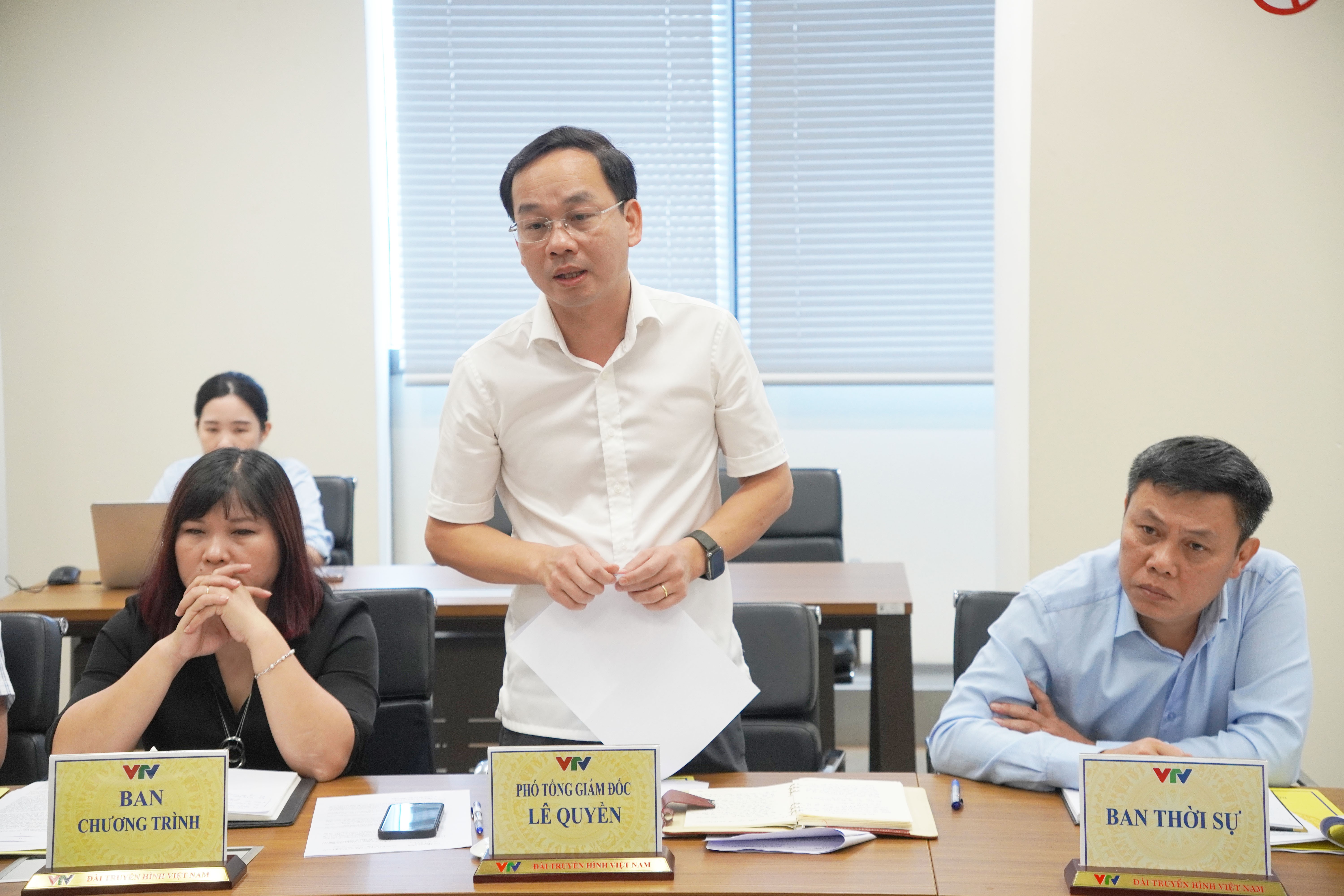 Hội đồng phối hợp phổ biến, giáo dục pháp luật Trung ương làm việc với Đài truyền hình Việt Nam