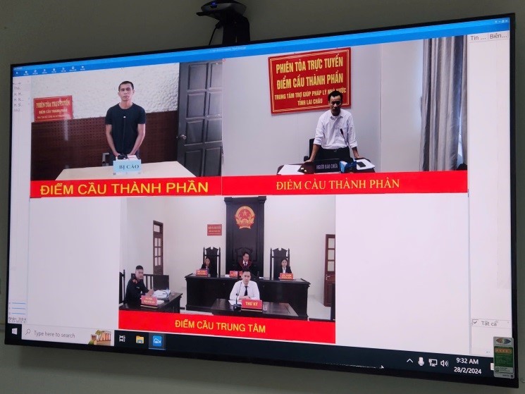 Hoạt động tổ chức điểm cầu thành phần phiên tòa trực tuyến tại Trung tâm Trợ giúp pháp lý nhà nước tỉnh Lai Châu: Bước tiến quan trọng trong quá trình cải cách tư pháp và ứng dụng công nghệ thông tin