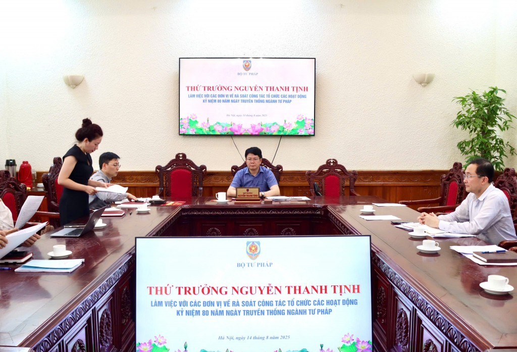 Bảo đảm tiến độ, chất lượng các hoạt động kỷ niệm 80 năm Ngày truyền thống ngành Tư pháp