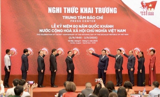 Khai trương Trung tâm Báo chí A80 - Nơi tác nghiệp của hơn 1.500 phóng viên, biên tập viên, kỹ thuật viên cơ quan báo chí trong và ngoài nước