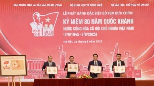 Phát hành đặc biệt bộ tem bưu chính "Kỷ niệm 80 năm Quốc khánh nước Cộng hòa Xã hội Chủ nghĩa Việt Nam (02/9/1945 - 02/9/2025)"