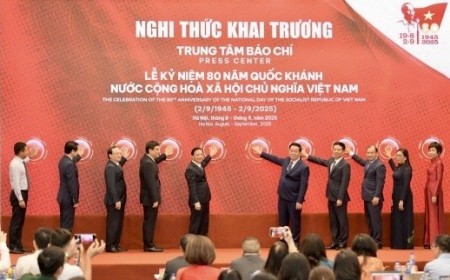 Khai trương Trung tâm Báo chí A80 - Nơi tác nghiệp của hơn 1.500 phóng viên, biên tập viên, kỹ thuật viên cơ quan báo chí trong và ngoài nước