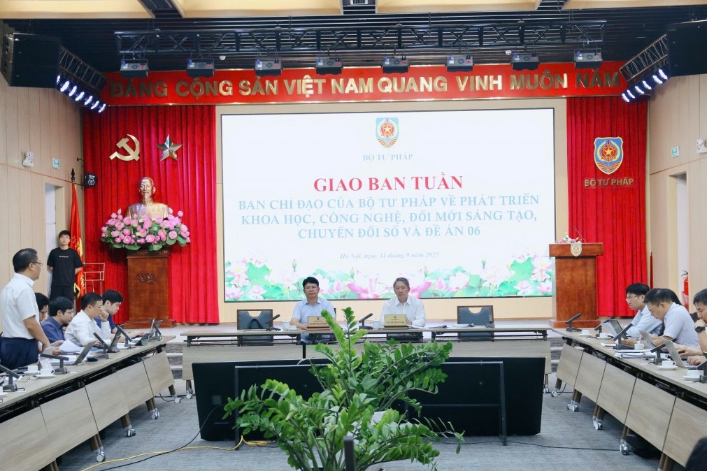 Phiên họp thứ 5 Ban Chỉ đạo của Bộ Tư pháp về phát triển khoa học, công nghệ, đổi mới sáng tạo, chuyển đổi số và Đề án 06
