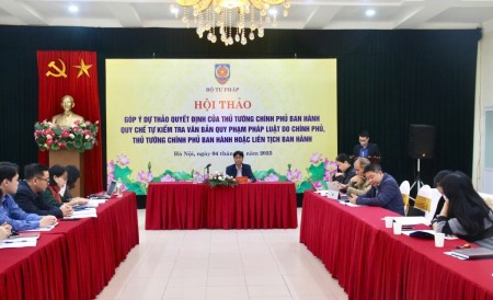 Hoàn thiện dự thảo Quyết định của Thủ tướng Chính phủ ban hành Quy chế tự kiểm tra văn bản quy phạm pháp luật do Chính phủ, Thủ tướng Chính phủ ban hành hoặc liên tịch ban hành