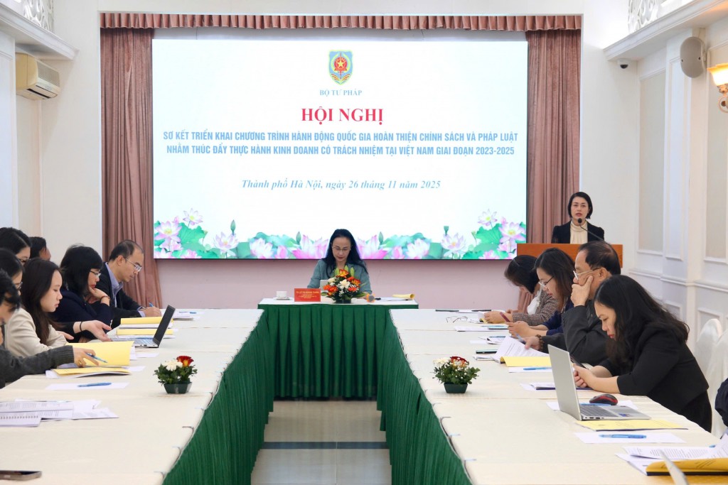 Sơ kết triển khai Chương trình hành động quốc gia hoàn thiện chính sách, pháp luật thúc đẩy thực hành kinh doanh có trách nhiệm giai đoạn 2023 – 2025