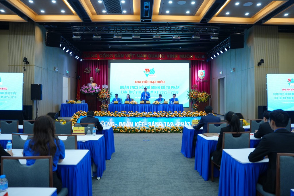 Khai mạc trọng thể Phiên thứ nhất Đại hội đại biểu Đoàn Thanh niên Cộng sản Hồ Chí Minh Bộ Tư pháp lần thứ VIII, nhiệm kỳ 2025 – 2030