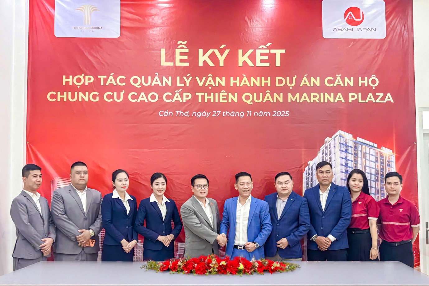 Thiên Quân Marina Plaza chính thức hợp tác cùng Asahi Japan - Kiến tạo chuẩn mực vận hành tòa nhà tại vùng Tây Nam Bộ