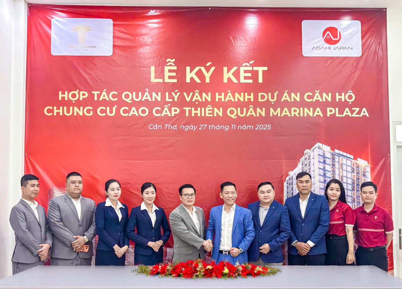 Thiên Quân Marina Plaza chính thức hợp tác cùng Asahi Japan - Kiến tạo chuẩn mực vận hành tòa nhà tại vùng Tây Nam Bộ