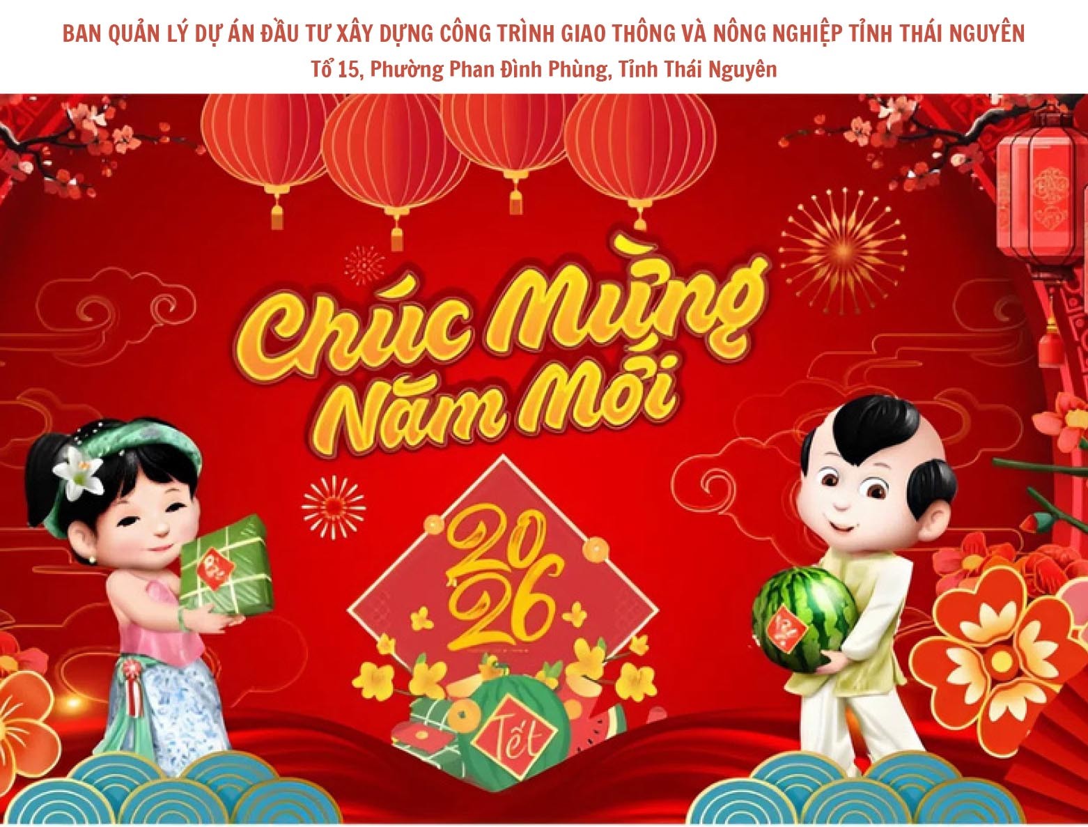 Ban Quản lý dự án Đầu tư xây dựng công trình giao thông và nông nghiệp tỉnh Thái Nguyên