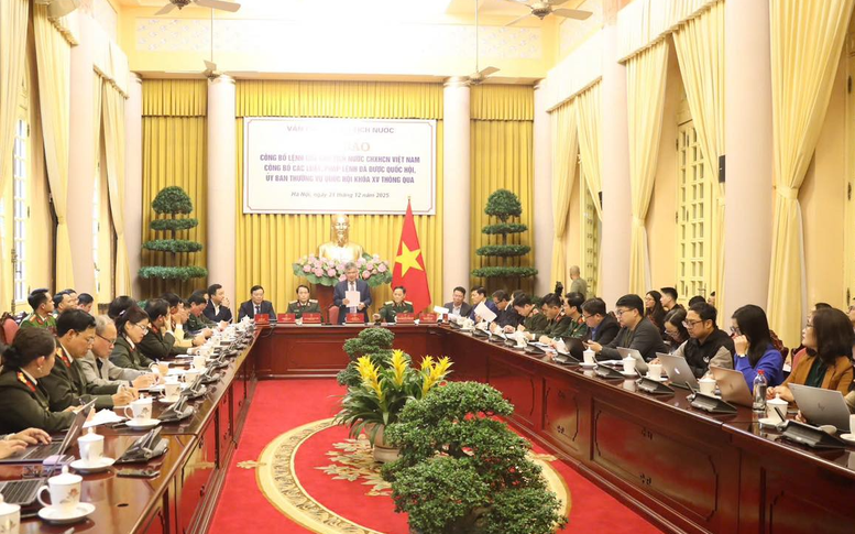 Công bố Lệnh của Chủ tịch nước với 14 luật, 01 pháp lệnh