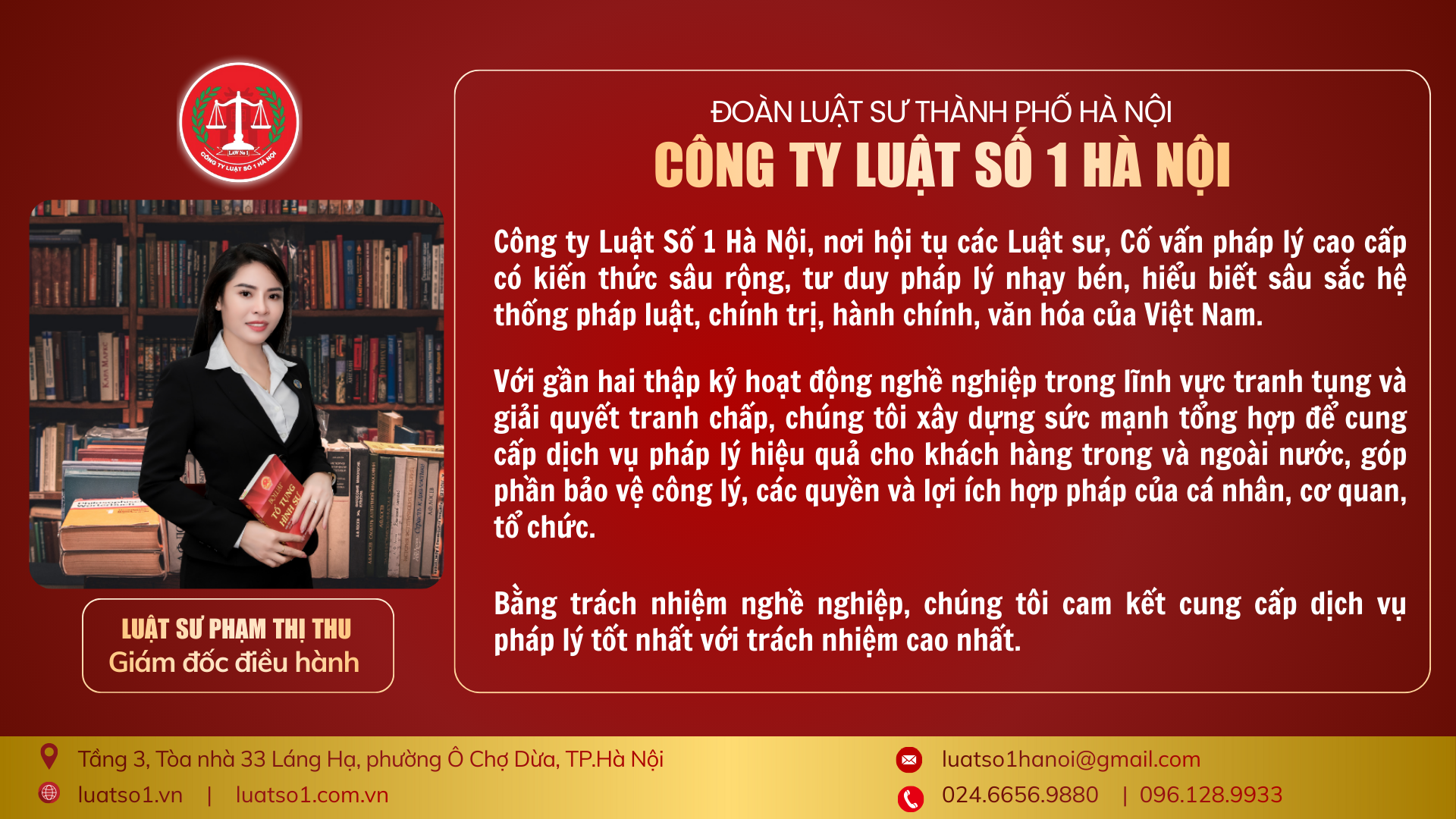 CÔNG TY LUẬT SỐ 1 HÀ NỘI