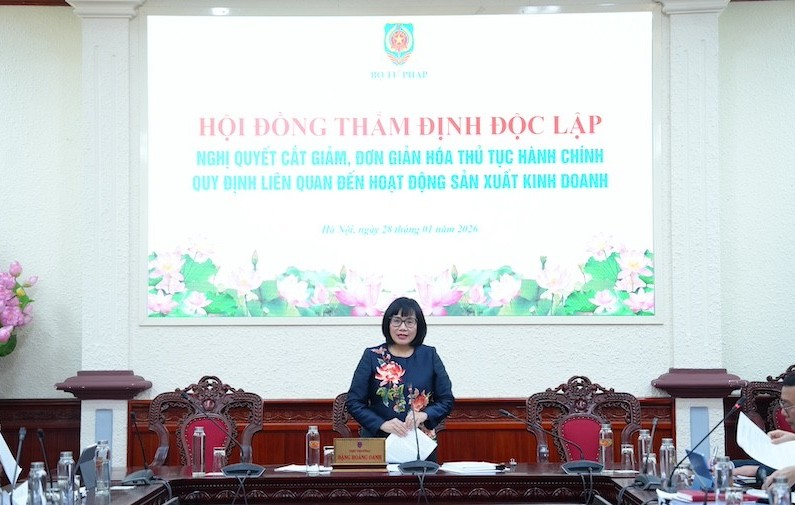 Thẩm định Nghị quyết cắt giảm, đơn giản hóa thủ tục hành chính liên quan đến hoạt động sản xuất, kinh doanh