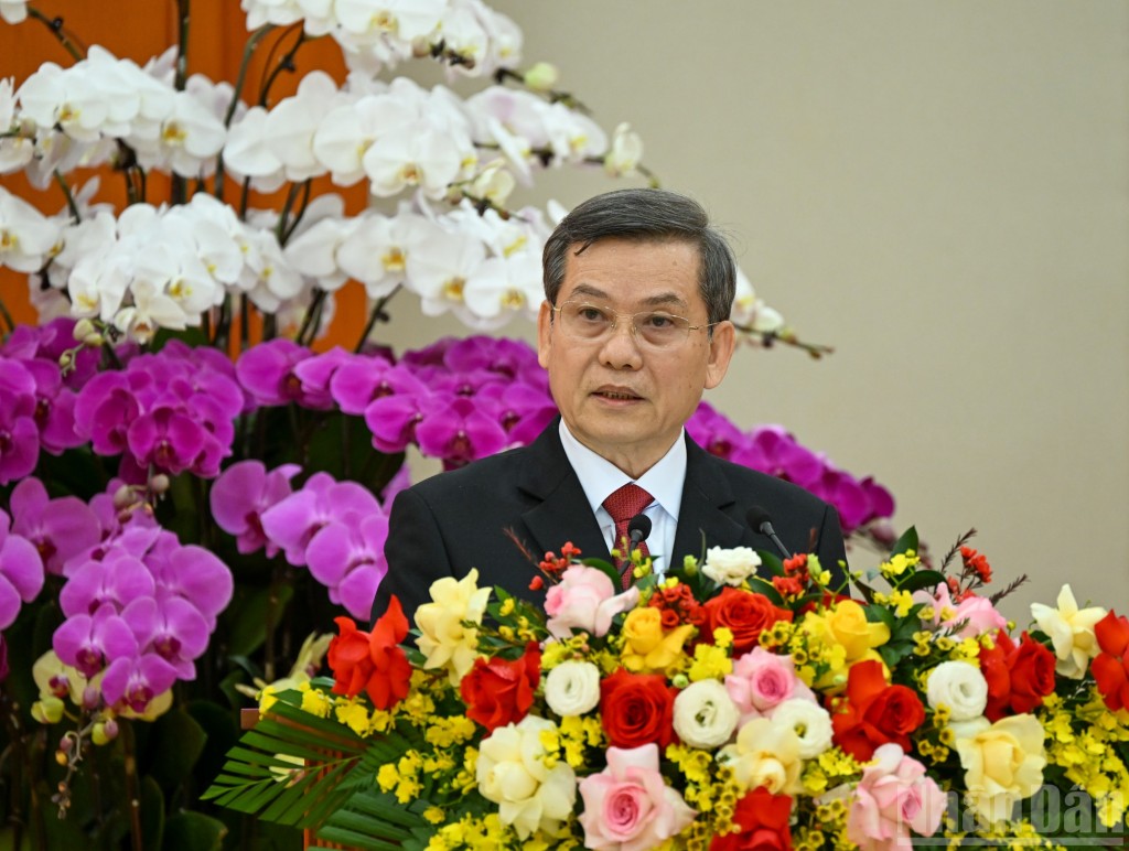 Trưởng Ban Nội chính Trung ương Lê Minh Trí phát biểu tại buổi lễ