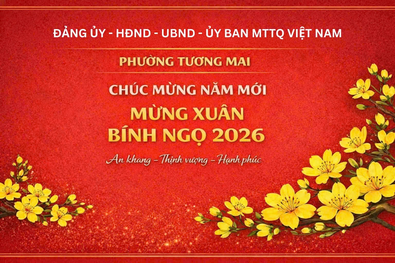 Đảng ủy - HĐND - UBND - Ủy ban MTTQVN phường Tương Mai