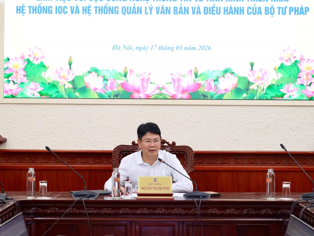 Tăng tốc triển khai Hệ thống IOC, nâng cao hiệu quả Hệ thống quản lý văn bản và điều hành của Bộ Tư pháp