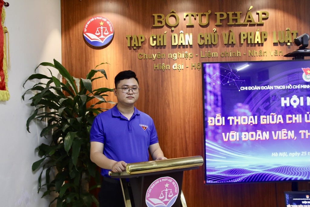 Thanh niên Chi đoàn Tạp chí Dân chủ và Pháp luật chủ động, sáng tạo trong giai đoạn mới