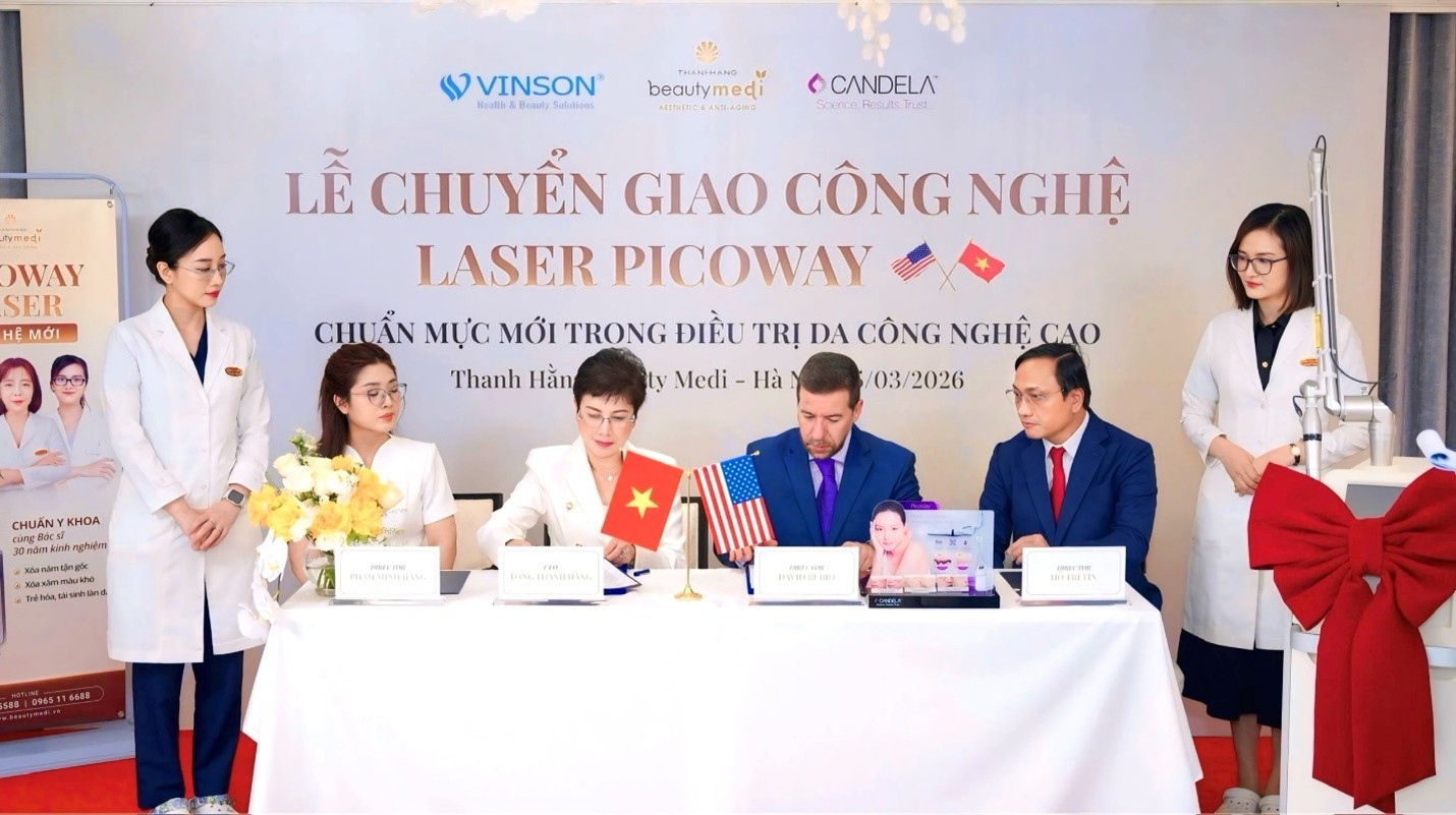 Phòng khám Thanh Hằng Beauty Medi ký kết chuyển giao công nghệ Laser PicoWay thế hệ mới, nâng cao chất lượng điều trị sắc tố