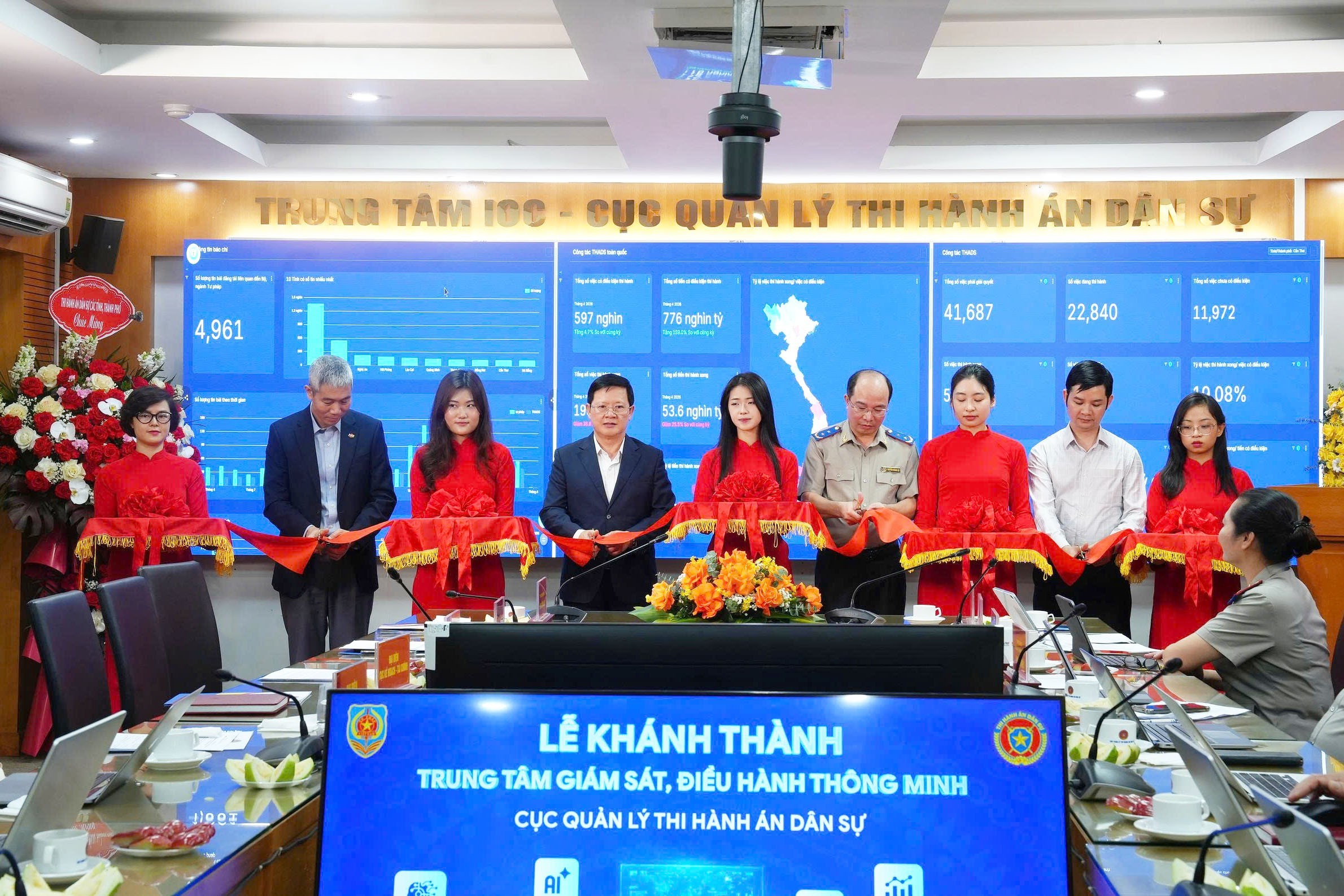 Khánh thành Trung tâm giám sát, điều hành thông minh Cục Quản lý thi hành án dân sự