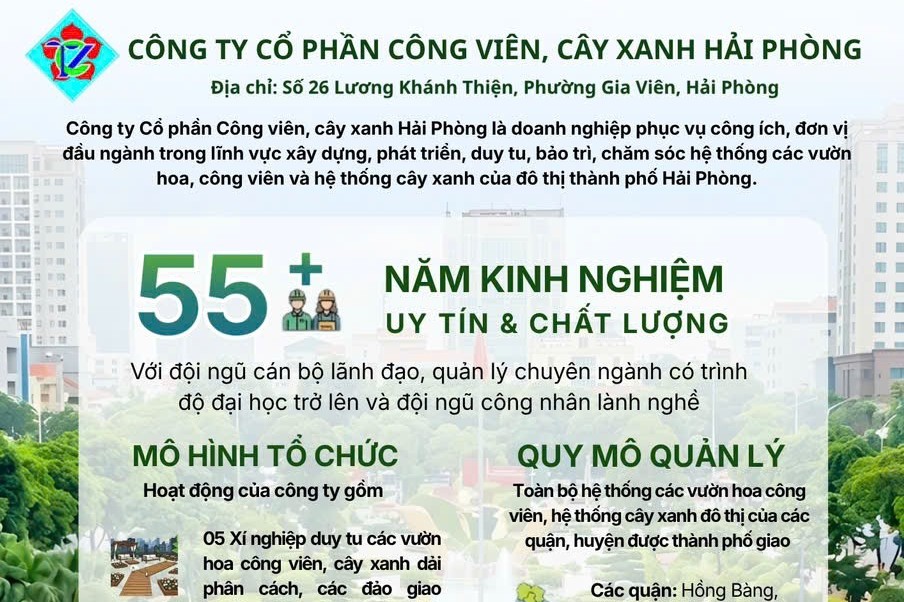 Công ty Cổ phần Công viên, cây xanh Hải Phòng