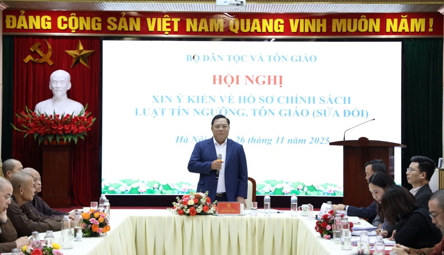 Tiếp tục hoàn thiện các chính sách của Luật Tín ngưỡng, tôn giáo (sửa đổi)