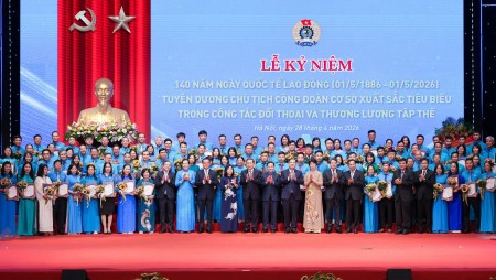 Kỷ niệm trọng thể 140 năm Ngày Quốc tế Lao động (01/5/1886 - 01/5/2026)