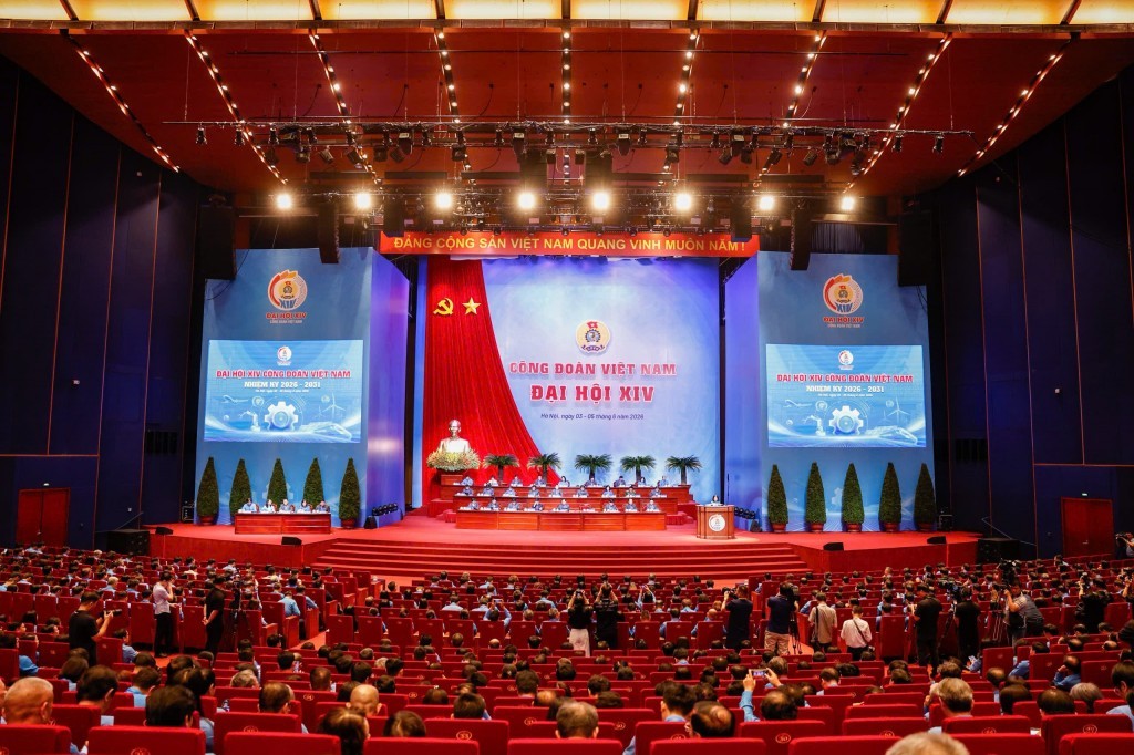 Khai mạc trọng thể Đại hội XIV Công đoàn Việt Nam, đại diện cho gần 10 triệu đoàn viên cả nước