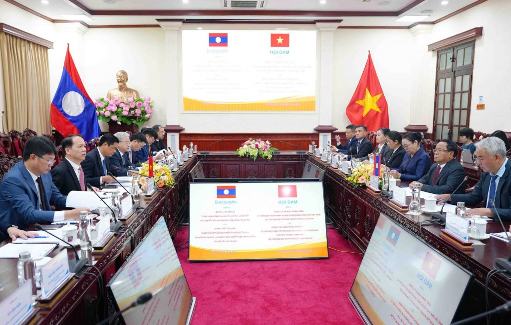 Bộ Tư pháp Việt Nam và Lào thống nhất nhiều định hướng hợp tác trọng tâm