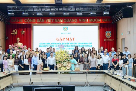 Bộ Tư pháp gặp mặt các nhà báo, phóng viên, biên tập viên nhân kỷ niệm 101 năm Ngày Báo chí Cách mạng Việt Nam