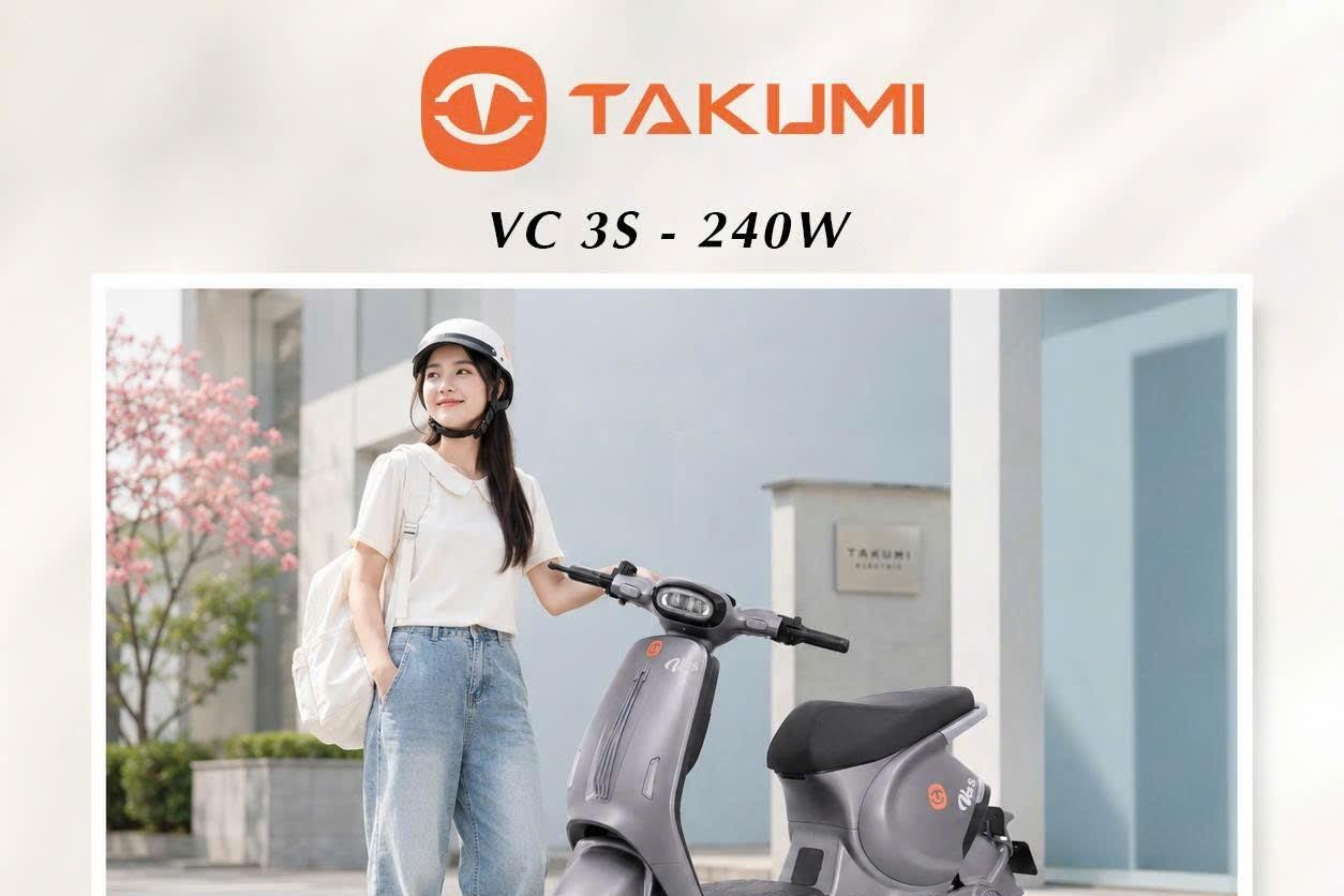 TAKUMI Motor Việt Nam: Dải xe điện đa dạng, nổi bật với dòng 240W dành cho học sinh dưới 16 tuổi