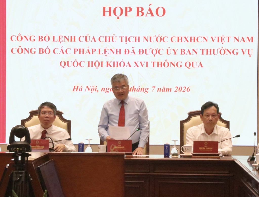 Công bố Lệnh của Chủ tịch nước về 03 pháp lệnh được Ủy ban Thường vụ khóa XVI thông qua tại Phiên họp thứ 4