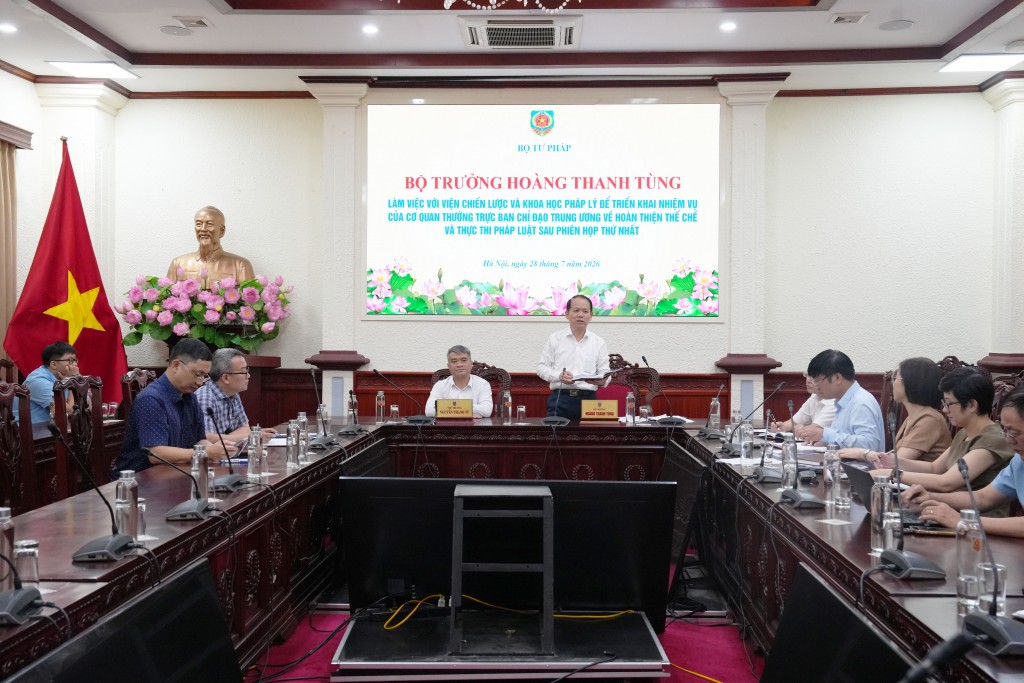 Tập trung triển khai đồng bộ các nhiệm vụ của Ban Chỉ đạo Trung ương về hoàn thiện thể chế và thực thi pháp luật