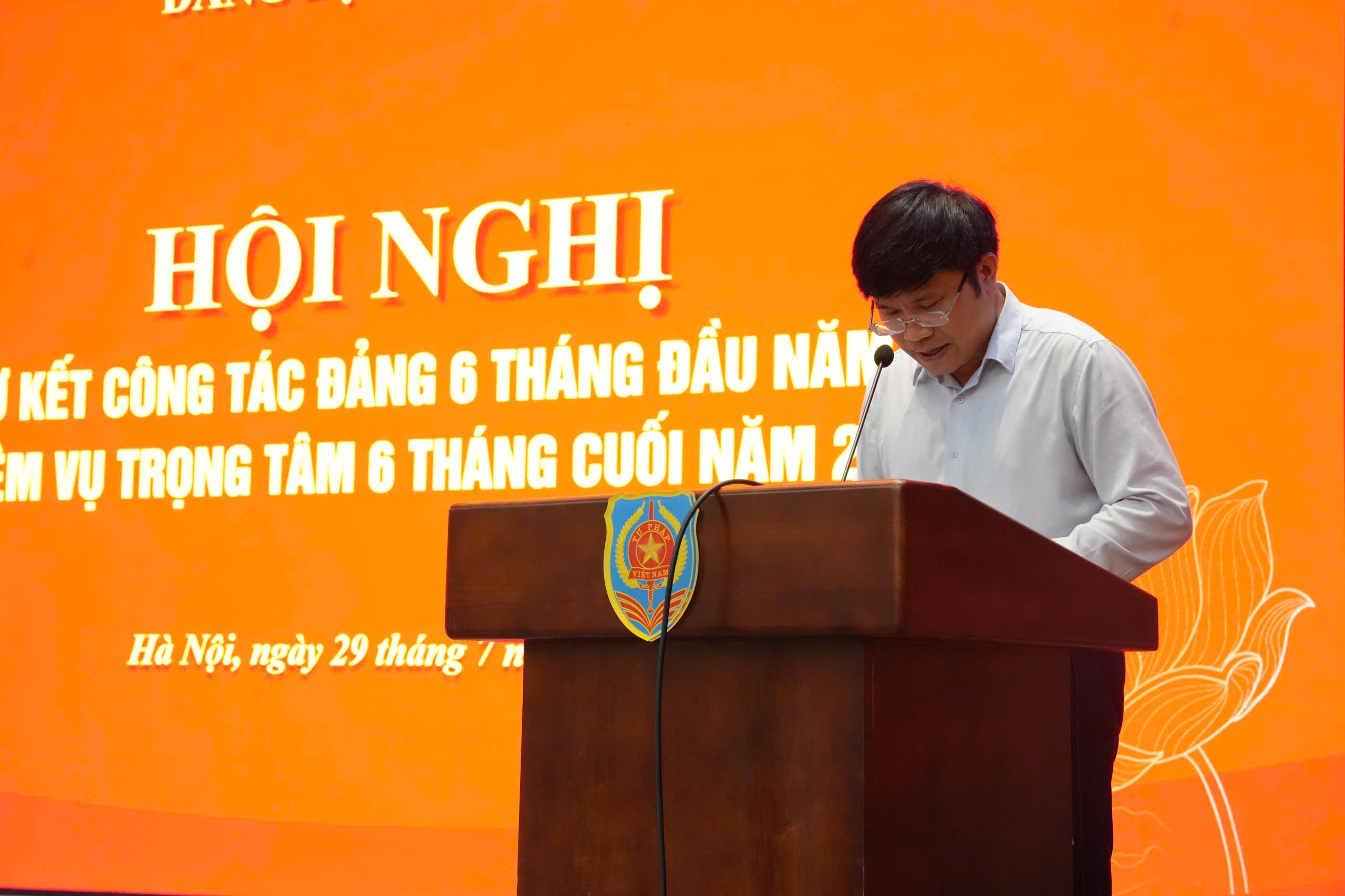 Đảng bộ Bộ Tư pháp tập trung thực hiện hiệu quả các nhiệm vụ trọng tâm 6 tháng cuối năm 2026