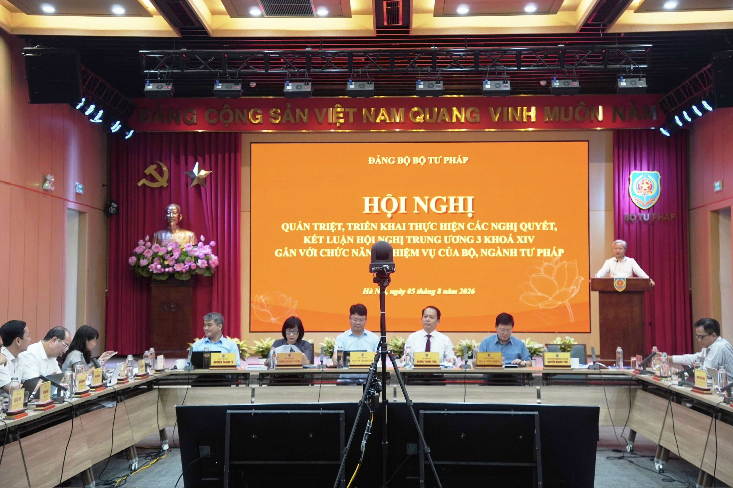Quán triệt các nghị quyết, kết luận Hội nghị Trung ương 3 khóa XIV gắn với nhiệm vụ của Bộ, ngành Tư pháp