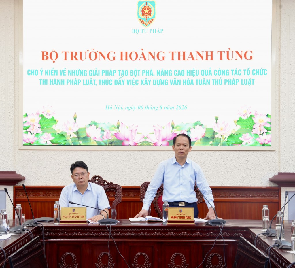 Nghiên cứu các giải pháp tạo đột phá nâng cao hiệu quả công tác tổ chức thi hành pháp luật, thúc đẩy xây dựng văn hóa tuân thủ pháp luật