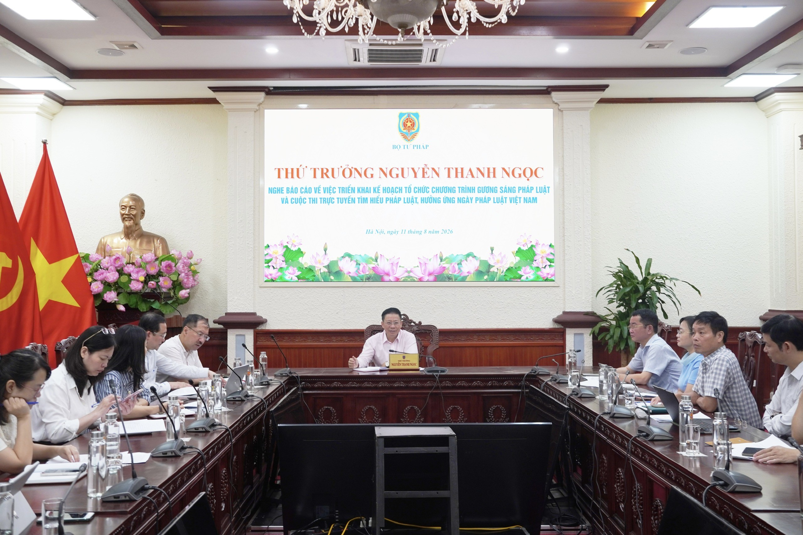 Triển khai đồng bộ công tác chuẩn bị cho các hoạt động hưởng ứng Ngày Pháp luật Việt Nam năm 2026