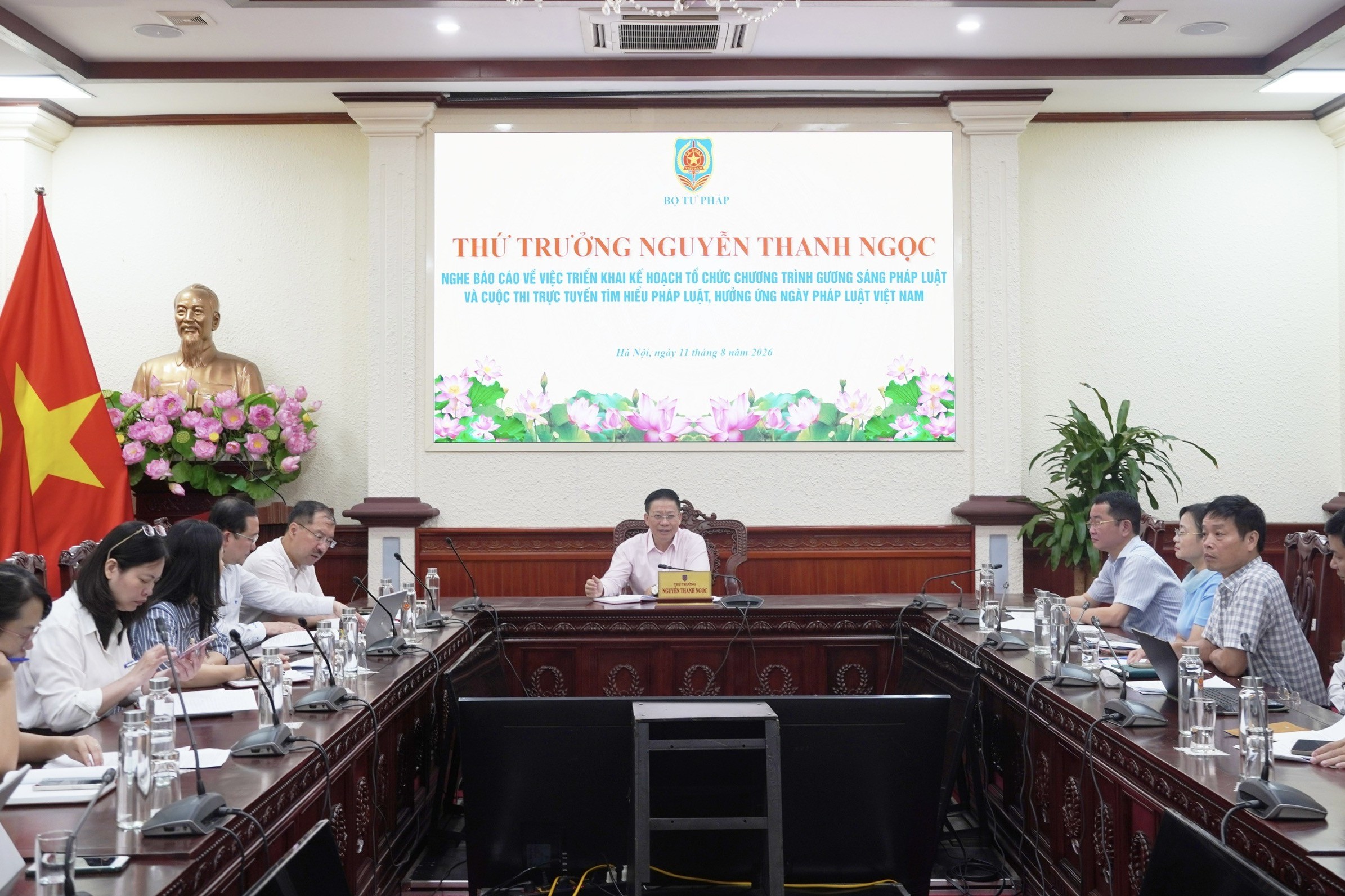 Triển khai đồng bộ công tác chuẩn bị cho các hoạt động hưởng ứng Ngày Pháp luật Việt Nam năm 2026