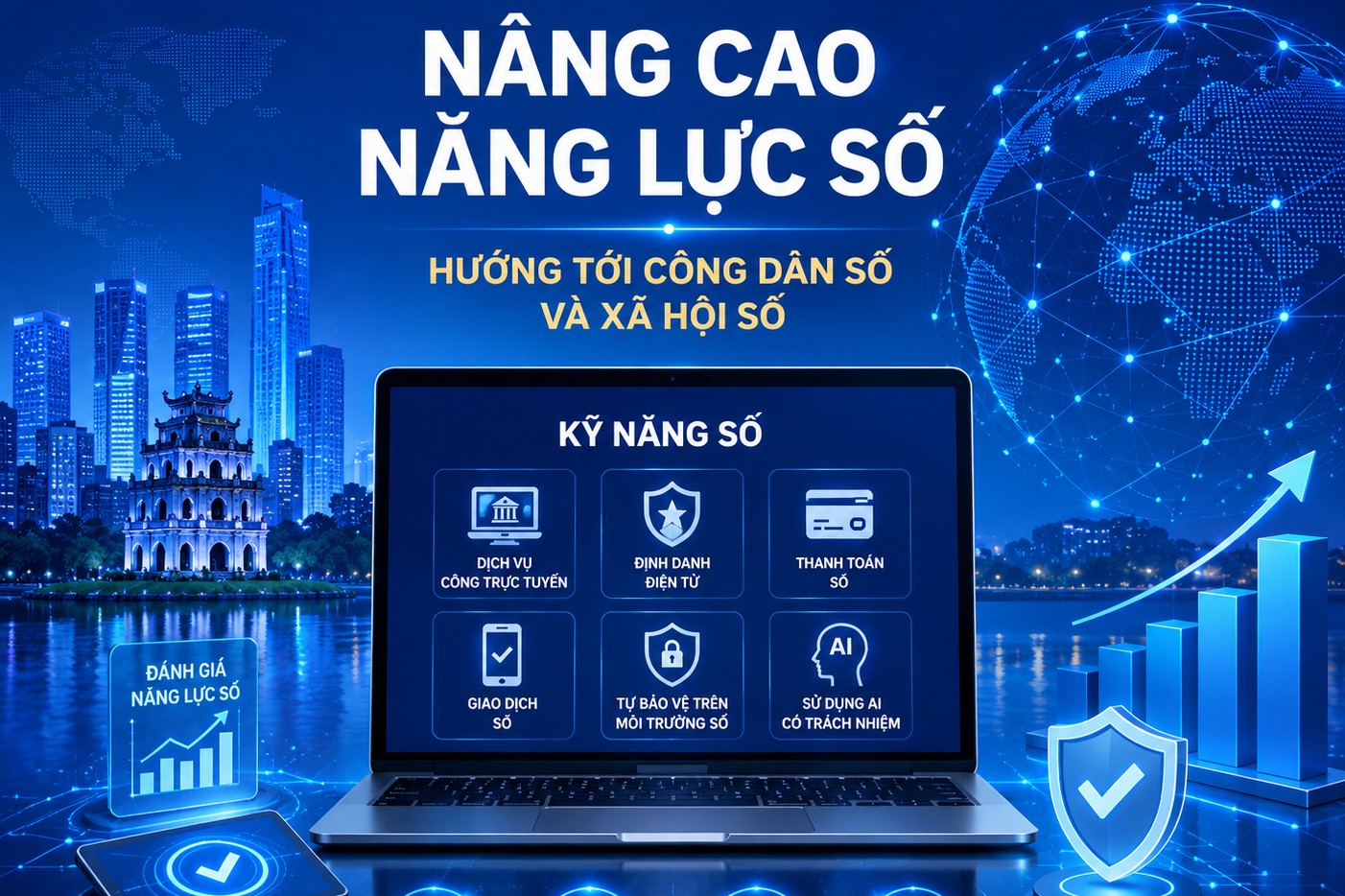 Hà Nội phấn đấu đánh giá năng lực số cho ít nhất 30% công dân trong năm 2026