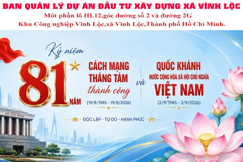 Ban Quản lý Dự án Đầu tư xây dựng xã Vĩnh Lộc