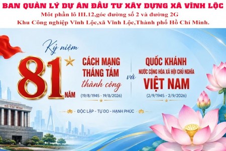 Ban Quản lý Dự án Đầu tư xây dựng xã Vĩnh Lộc