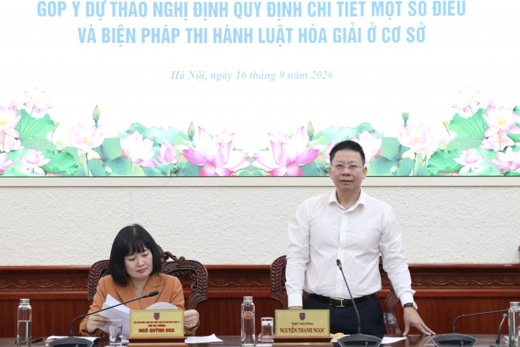 Thứ trưởng Nguyễn Thanh Ngọc phát biểu khai mạc Hội thảo