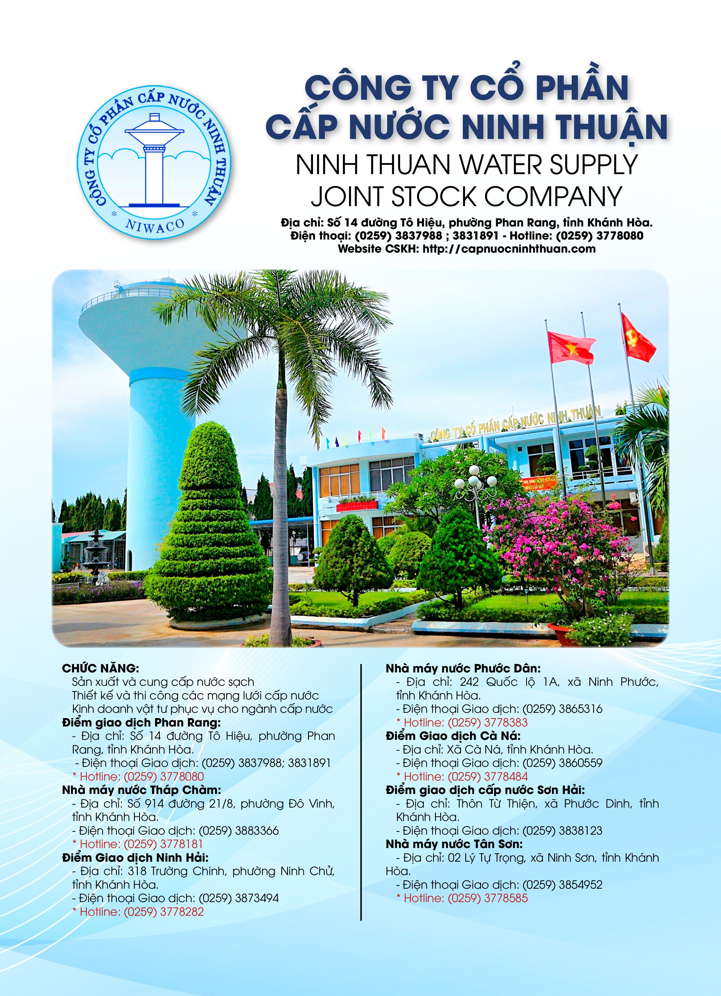 Công ty Cổ phần cấp nước Ninh Thuận Công ty Cổ phần cấp nước Ninh Thuận